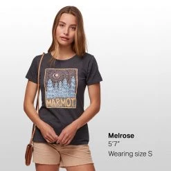 New 👏 Marmot Woodblock T Shirt Women's 🌟 -Cheap Marmot Shop CHAHEA D3 1