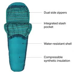 Brand new ✨ Marmot Trestles 30 Sleeping Bag: 30F Synthetic Kids' 😀 -Cheap Marmot Shop TURTIL D5